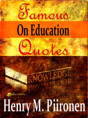 cover image of Famous Quotes on Education